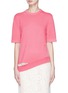 Main View - Click To Enlarge - CALVIN KLEIN 205W39NYC - Cutout hem cashmere short sleeve sweater