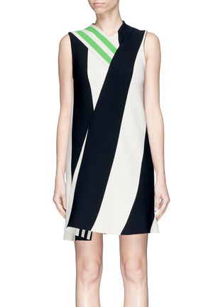 Main View - Click To Enlarge - CALVIN KLEIN 205W39NYC - Shoulder strap stripe twill dress