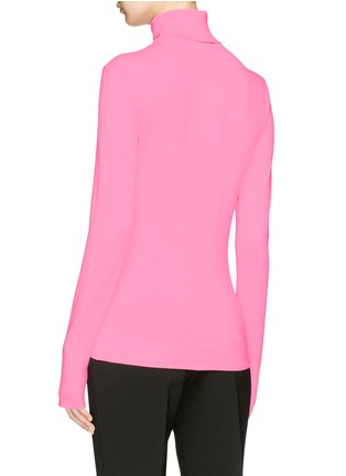 Back View - Click To Enlarge - CALVIN KLEIN 205W39NYC - Logo embroidered long sleeve turtleneck T-shirt