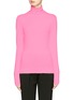 Main View - Click To Enlarge - CALVIN KLEIN 205W39NYC - Logo embroidered long sleeve turtleneck T-shirt