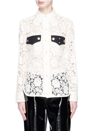 Main View - Click To Enlarge - CALVIN KLEIN 205W39NYC - Guipure lace policeman shirt