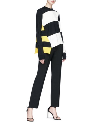 Figure View - Click To Enlarge - CALVIN KLEIN 205W39NYC - Stripe asymmetric hem sweater