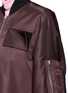 Detail View - Click To Enlarge - CALVIN KLEIN 205W39NYC - Detachable logo patch satin bomber jacket