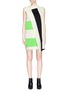 Main View - Click To Enlarge - CALVIN KLEIN 205W39NYC - Asymmetric panel stripe knit dress