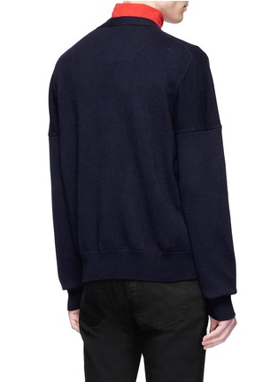 Back View - Click To Enlarge - CALVIN KLEIN 205W39NYC - Logo embroidered cashmere cardigan