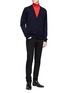Figure View - Click To Enlarge - CALVIN KLEIN 205W39NYC - Logo embroidered cashmere cardigan