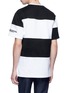 Back View - Click To Enlarge - CALVIN KLEIN 205W39NYC - Slogan embroidered stripe T-shirt