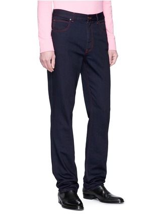 Front View - Click To Enlarge - CALVIN KLEIN 205W39NYC - Contrast stitch slim fit jeans