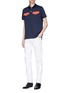 Figure View - Click To Enlarge - CALVIN KLEIN 205W39NYC - Contrast flap polo shirt