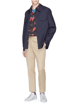 Figure View - Click To Enlarge - PS PAUL SMITH - Micro check wool hopsack shirt jacket