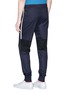 Back View - Click To Enlarge - PS PAUL SMITH - Striped outseam panelled jogging pants