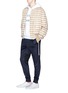 Figure View - Click To Enlarge - PS PAUL SMITH - Striped outseam panelled jogging pants