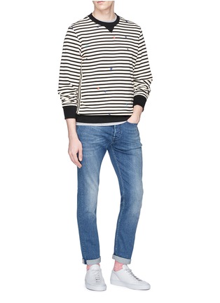 Figure View - Click To Enlarge - PS PAUL SMITH - 'Paint Splash' embroidered stripe sweatshirt
