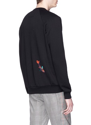 Back View - Click To Enlarge - PAUL SMITH - 'Ocean' floral embroidered sweatshirt