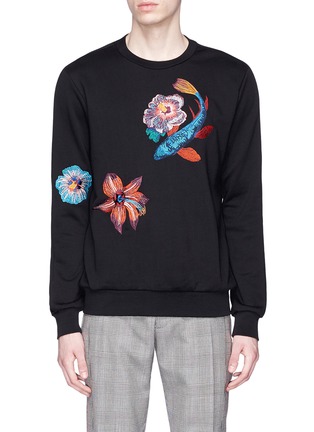 Main View - Click To Enlarge - PAUL SMITH - 'Ocean' floral embroidered sweatshirt