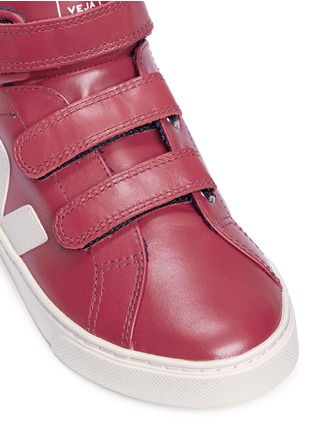 Detail View - Click To Enlarge - VEJA - 'ESPLAR MID' leather kids sneakers