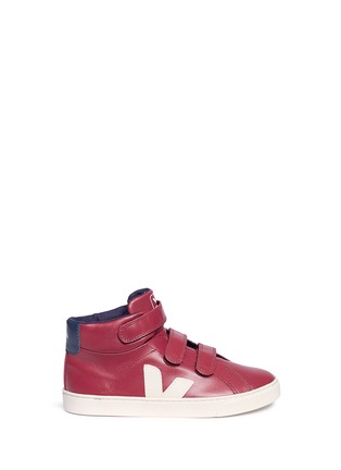 Main View - Click To Enlarge - VEJA - 'ESPLAR MID' leather kids sneakers