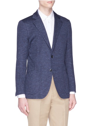 Front View - Click To Enlarge - TOMORROWLAND - Slim fit houndstooth soft blazer