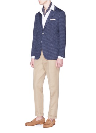 Figure View - Click To Enlarge - TOMORROWLAND - Slim fit houndstooth soft blazer