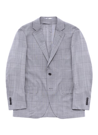 Main View - Click To Enlarge - TOMORROWLAND - Check plaid wool-silk houndstooth soft blazer