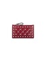 Main View - Click To Enlarge - VALENTINO GARAVANI - 'Rockstud Spike' quilted leather zip card holder
