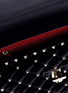 Detail View - Click To Enlarge - VALENTINO GARAVANI - 'Rockstud Spike' medium quilted velvet crossbody bag