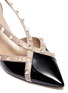 Detail View - Click To Enlarge - VALENTINO GARAVANI - 'Rockstud' cross strap patent leather d'Orsay pumps