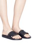 Figure View - Click To Enlarge - VALENTINO GARAVANI - Rockstud slide sandals
