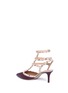 Detail View - Click To Enlarge - VALENTINO GARAVANI - 'ROCKSTUD' CAGED LEATHER PUMPS