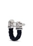 Detail View - Click To Enlarge - TATEOSSIAN - Gear leather rope cufflinks