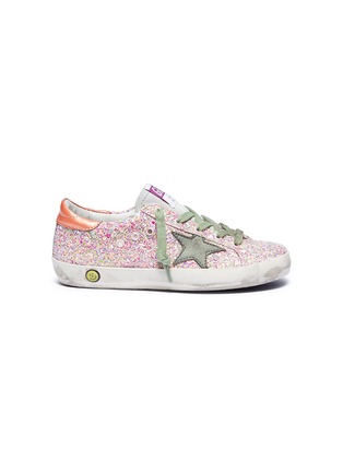 Main View - Click To Enlarge - GOLDEN GOOSE - 'Superstar' glitter coated suede kids sneakers