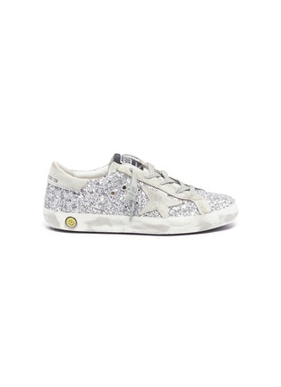 Main View - Click To Enlarge - GOLDEN GOOSE - 'Superstar' glitter coated suede kids sneakers