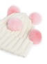 Detail View - Click To Enlarge - ISLA - Mink fur pompom rib knit kids beanie