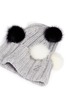 Detail View - Click To Enlarge - ISLA - Mink fur pompom chunky knit kids beanie