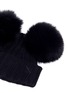 Detail View - Click To Enlarge - ISLA - Fox fur pompom rib knit kids beanie