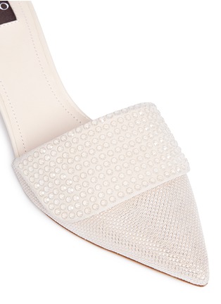 Detail View - Click To Enlarge - RODO - Strass suede mules