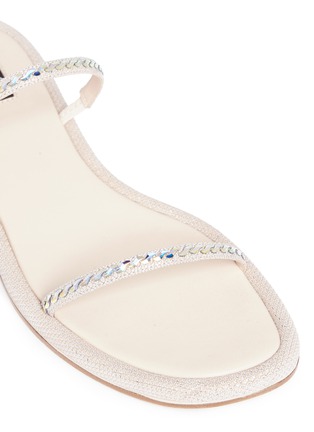 Detail View - Click To Enlarge - RODO - Sequinned strap leather sandals