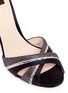 Detail View - Click To Enlarge - RODO - Strass embellished panelled satin sandals