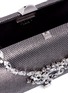 Detail View - Click To Enlarge - RODO - Crystal embellished glitter lamé box clutch