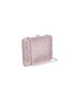 Detail View - Click To Enlarge - RODO - Strass pavé leather box clutch