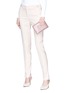 Figure View - Click To Enlarge - RODO - Strass pavé leather box clutch
