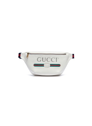 Main View - Click To Enlarge - GUCCI - Logo print leather bum bag