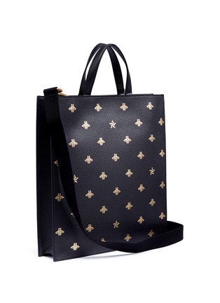Figure View - Click To Enlarge - GUCCI - 'Bee Star' print leather tote