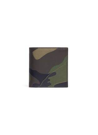 Main View - Click To Enlarge - VALENTINO GARAVANI - Camouflage print leather and canvas bifold wallet
