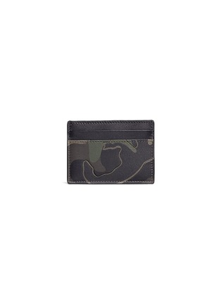 Main View - Click To Enlarge - VALENTINO GARAVANI - Camouflage print leather and canvas cardholder