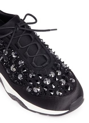 Detail View - Click To Enlarge - ASH - 'Muse Beads' embellished lace sneakers
