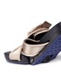  - FIGS BY FIGUEROA - 'Figomatic' silk satin bow cross strap slide sandals