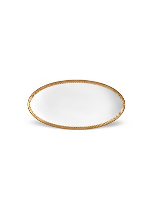 Main View - Click To Enlarge - L'OBJET - Corde small oval platter – Gold
