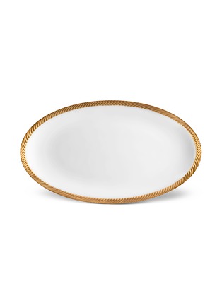 Main View - Click To Enlarge - L'OBJET - Corde large oval platter – Gold