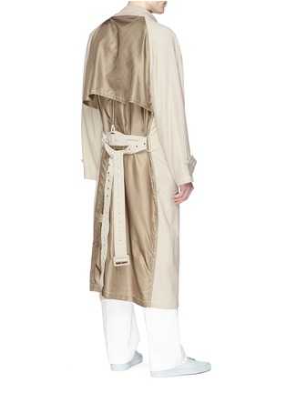 Back View - Click To Enlarge - ACNE STUDIOS - 'Marvick' contrast panel belted trench coat